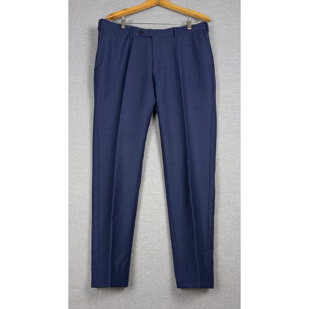 Suitsupply Sienna Int Blue Wool Dress Pants Mens 35x30 P4298I